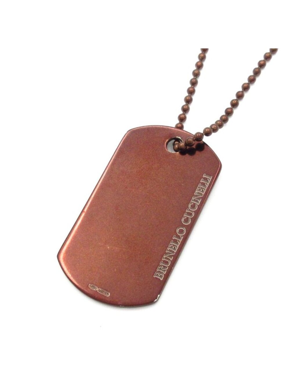 Brunello Cucinelli Necklace Silver Dog Tag Silver 800